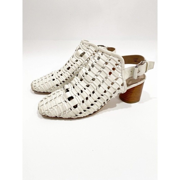 Donald Pliner 6.5 Cassie Sandal Woven Weave Leather Slingback Block Heel $298 - Picture 2 of 7